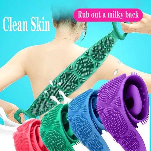 Magic Silicone Brushes Bath Towels | Rubbing Back Mud Peeling Body Massage Shower Extended | Scrubber Skin Clean Brushes Bathroom Random Color